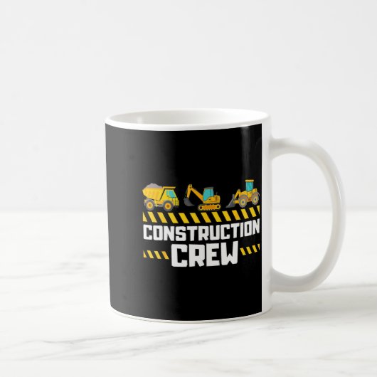 Mug Construction Crew Worker Excavator Boys Girls Kids (Droite)