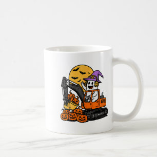 Mug Construction de l'excavateur fantôme Halloween Cos