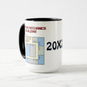 Mug Construction de mécanique quantique colorée (Devant gauche)