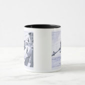 Mug Construction de pont de Brooklyn, New York (litho) (Centre)