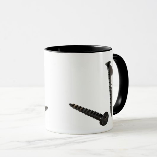 Mug Construction du bâtiment de vis noir autobloquant (Devant droit)