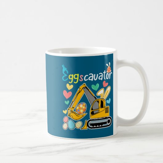 Mug Construction Excavator Easter Day Egg Hunt For Boy (Droite)