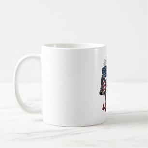 Mug Construction Patriotique USA Vintage