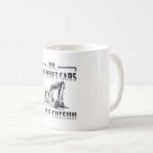 Mug Construction Worker Excavator Drift Cars Cute Dig (Devant droit)