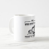 Mug Construction Worker Excavator Drift Cars Cute Dig (Devant gauche)