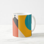 Mug Constructivist Teal Orange Geometric Abstract (Devant droit)