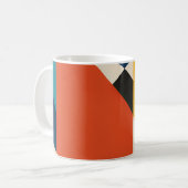 Mug Constructivist Teal Orange Geometric Abstract (Devant gauche)
