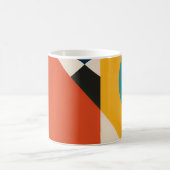 Mug Constructivist Teal Orange Geometric Abstract (Centre)