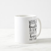 Mug Construire En Silence, Gymnase, Hustle, Succès, In (Devant droit)
