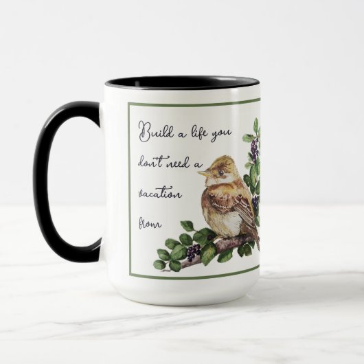 Mug Construire une vie dont vous n'avez pas besoin de (Gauche)
