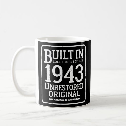 Mug Construit En 1943 Anniversaire Vintage 79ème (Gauche)