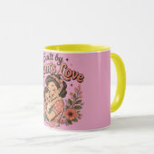 Mug Construit par l'amour d'une mère | Cadeau réconfor (Devant droit)