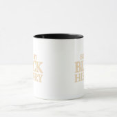 Mug Construit par l'histoire noire Fierté noire afro-a (Centre)