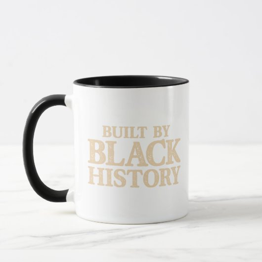 Mug Construit par l'histoire noire Fierté noire afro-a (Gauche)