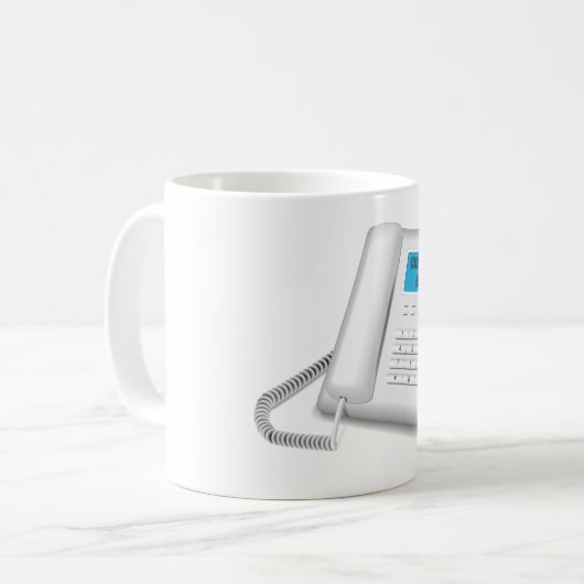 Mug Contactez-nous Téléphone (Devant gauche)