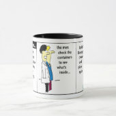 Mug Conteneur d'expédition Docker Dessin animé Humour (Centre)