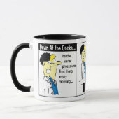 Mug Conteneur d'expédition Docker Dessin animé Humour (Gauche)