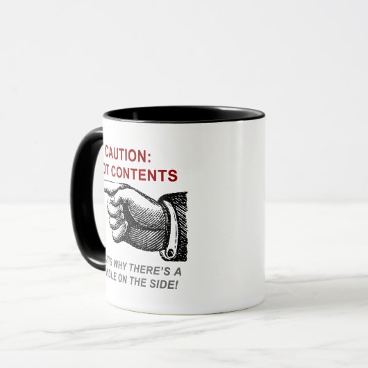 MUG CONTENU CHAUD DE PRÉCAUTION (Devant gauche)