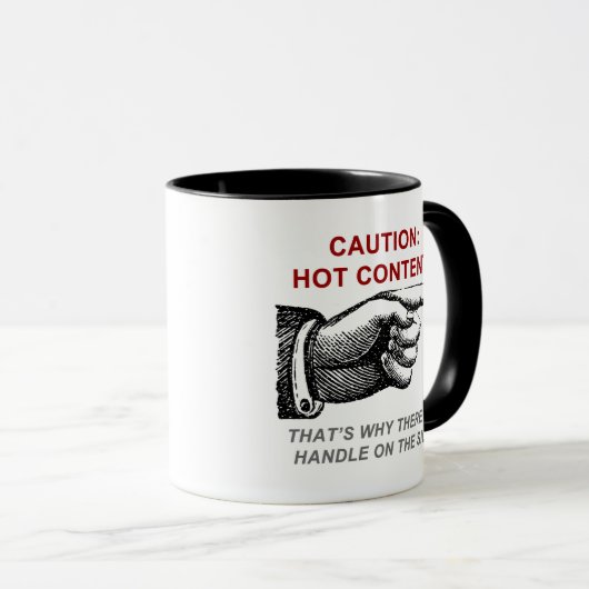 MUG CONTENU CHAUD DE PRÉCAUTION (Devant droit)
