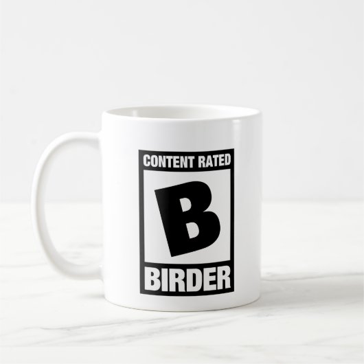 Mug Contenu noté B : Birder (Gauche)