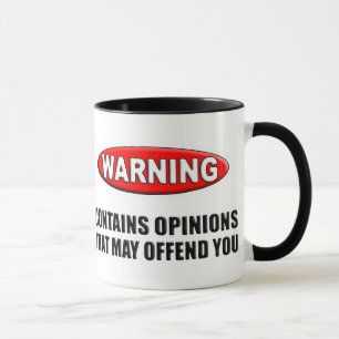 Mug Contient des avis que peut vous offenser