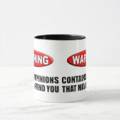 Mug Contient des avis que peut vous offenser (Centre)