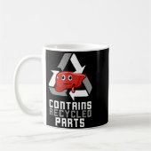Mug Contient des pièces recyclées Survivant d'une gref (Gauche)