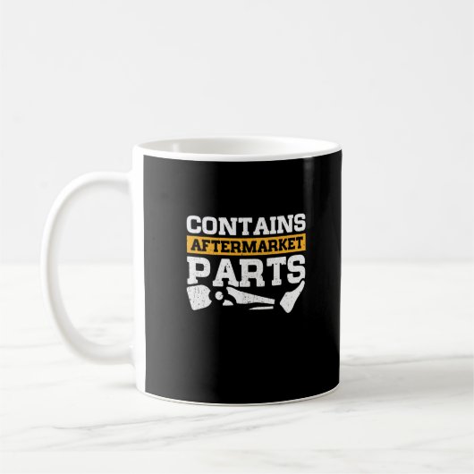 Mug Contient une prothèse de jambe amputée pour pièces (Gauche)
