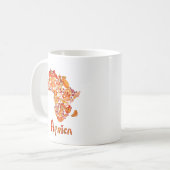 Mug Continent africain Afrocentrique avec Monogramme p (Devant gauche)