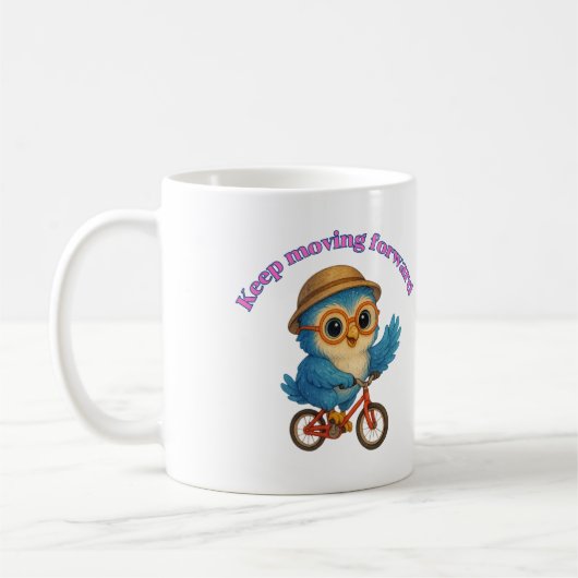 Mug Continuer à avancer - Conception de chouette motiv (Gauche)