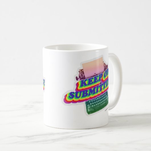 Mug Continuer à envoyer la méthode Writer Slogan (Devant droit)