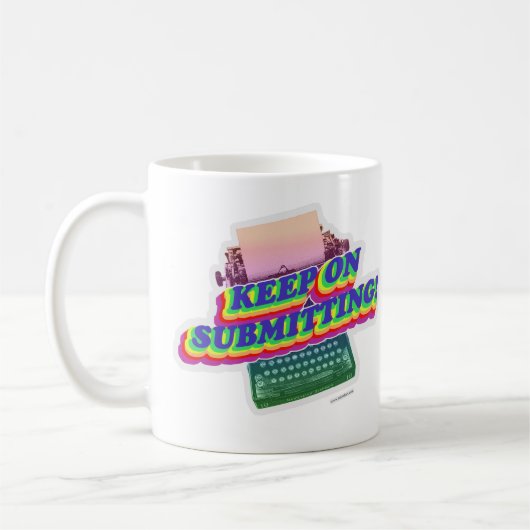 Mug Continuer à envoyer la méthode Writer Slogan (Gauche)