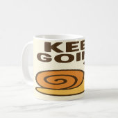 Mug Continuez à aller à l'escargot - Conception de mot (Devant gauche)