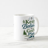Mug Continuez à croire au plan de Dieu Délicieux dévot (Devant droit)