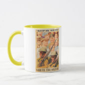 Mug Continuez à Épargner. Réimpression d'une affiche b (Gauche)