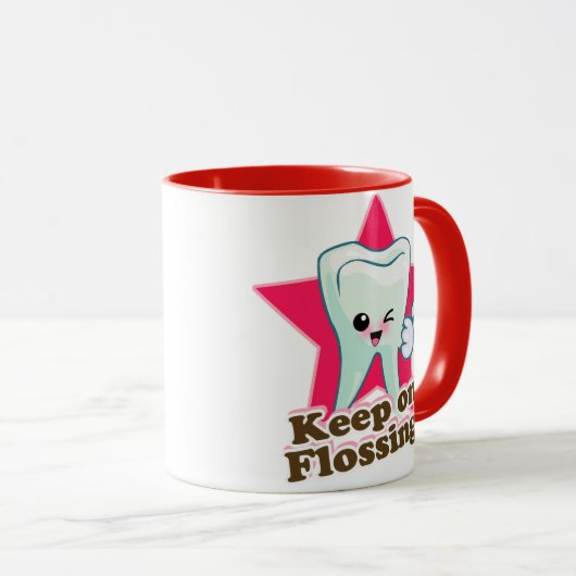 Mug Continuez à Flossing ! (Devant droit)