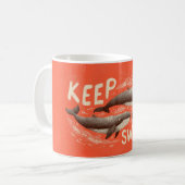 Mug Continuez à Nager Baleines (Devant gauche)