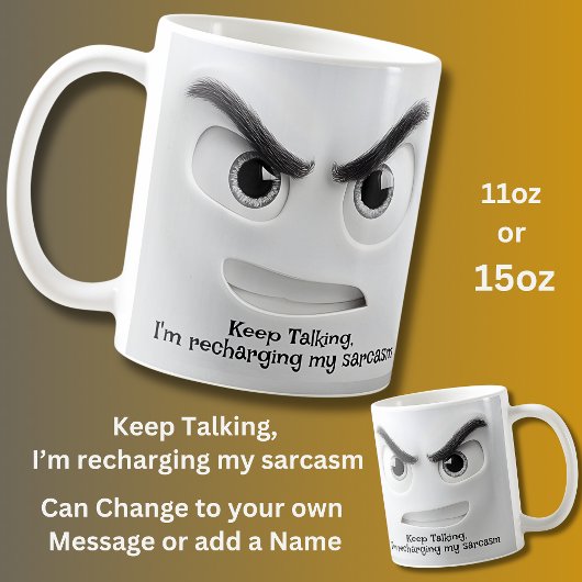Mug Continuez à parler, Ajoutez un message avec un vis