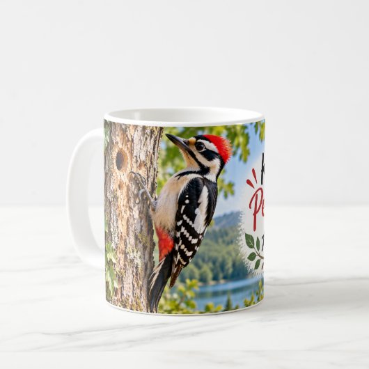 Mug Continuez à picorer Pic vert (Devant gauche)