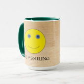 Mug Continuez à sourire (Devant gauche)