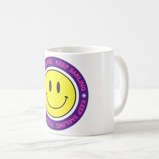 Mug Continuez à sourire (Devant droit)