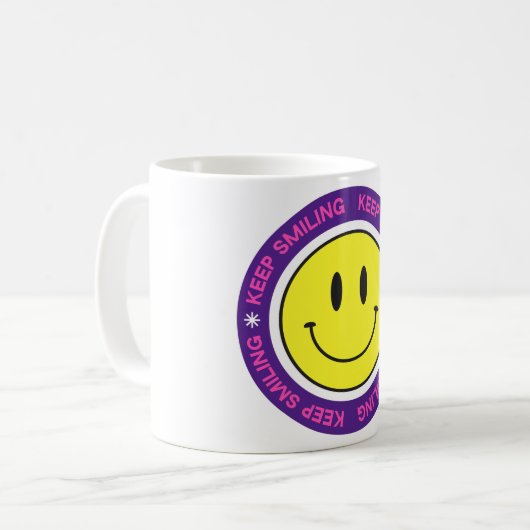 Mug Continuez à sourire (Devant gauche)