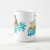 Mug Continuez à surfer, Grunge et vagues pour les surf (Centre)