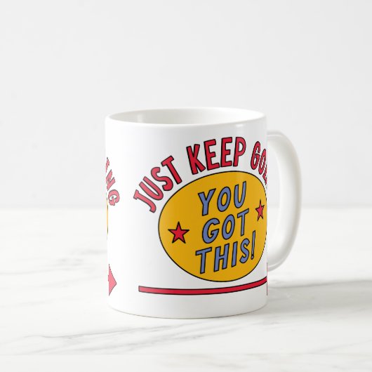Mug Continuez simplement (Devant droit)