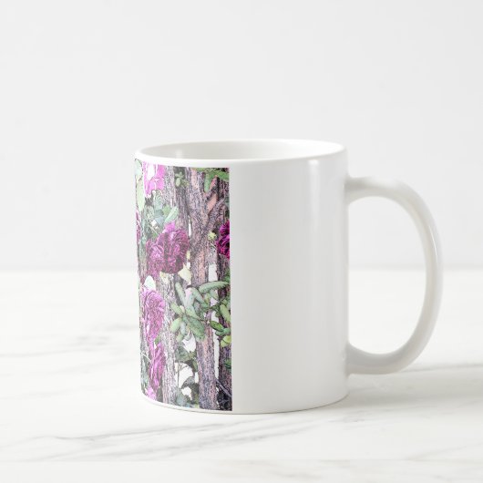 Mug Contour à l'encre de roses (Droite)