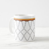 Mug Contour de Net_black de cercle de basket-ball (Devant gauche)