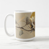 Mug Contour de tournesol minimaliste neutre (Gauche)