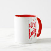 Mug Contour d'état de l'Alabama (Devant droit)