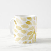 Mug Contours de brosse jaune aquarelle (Devant gauche)