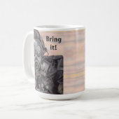 Mug Contre-catastrophe de guerre prépper café cadeau d (Devant gauche)